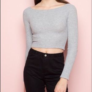 Brandy Melville light gray Mayson Top